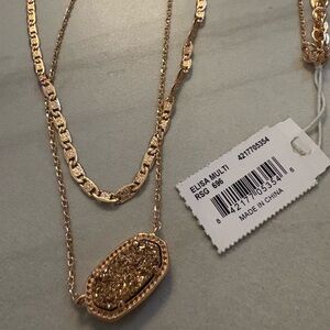 Kendra Scott Multi-strand Rosegold Elisa necklace
